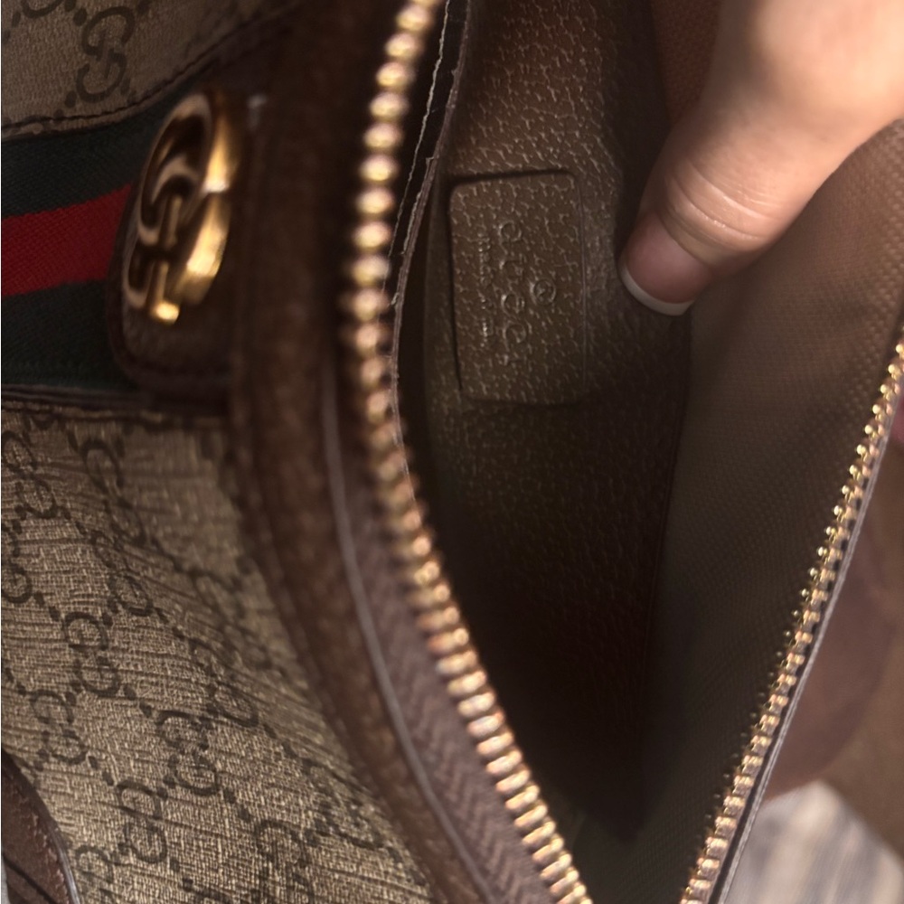 Gucci Brown GG Canvas Belt Bag with Gold Hardware